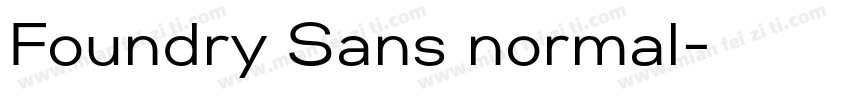 Foundry Sans normal字体转换